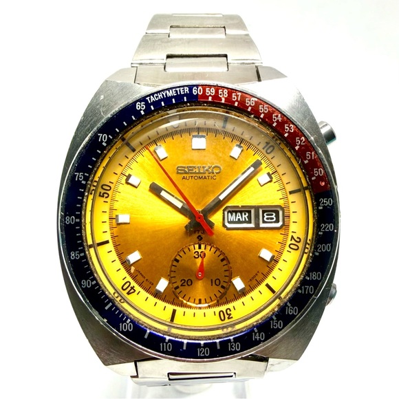 SEIKO POGUE Automatic Chronograph Tachymeter 41mm Steel Watch